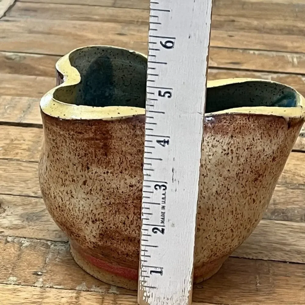 Studio Art Pottery Ceramic Organic Bowl 4.5
